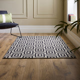 Labyrinth - Black / White -  Phoenox Rugs