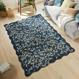 Liberty -Floral - Washable -  LIB306 NAVY (Concept Looms)
