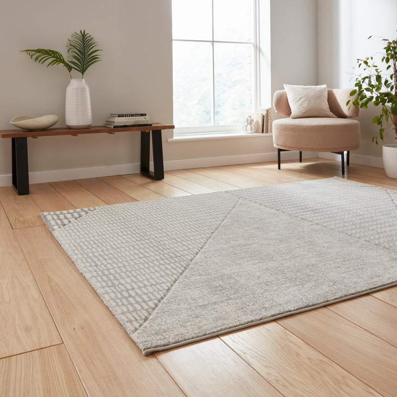 Larsson Geo - Grey -  Catherine Lansfield - Think Rugs