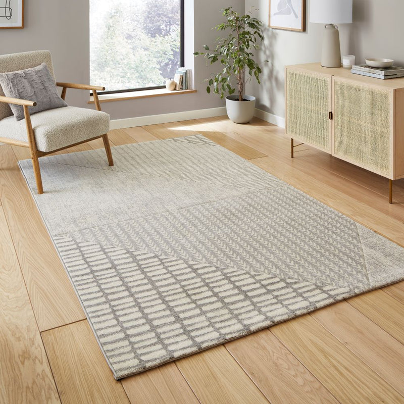 Larsson Geo - Grey -  Catherine Lansfield - Think Rugs