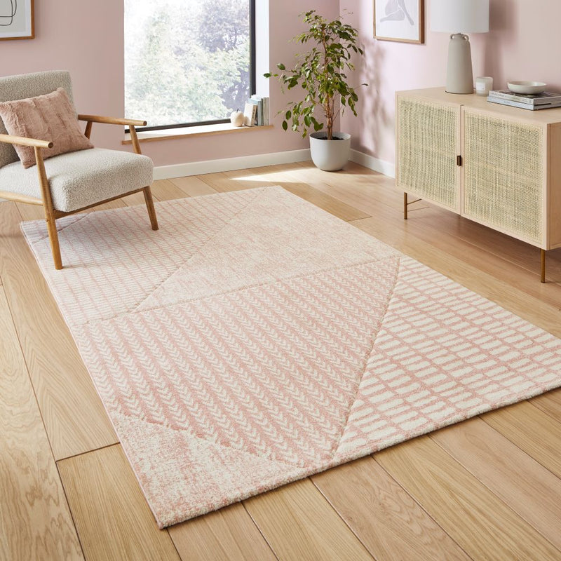 Larsson Geo - Rose -  Catherine Lansfield - Think Rugs