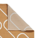 Linear Curve Geometric - Ochre  -  Catherine Lansfield - Think Rugs