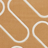 Linear Curve Geometric - Ochre  -  Catherine Lansfield - Think Rugs