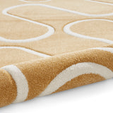 Linear Curve Geometric - Ochre  -  Catherine Lansfield - Think Rugs