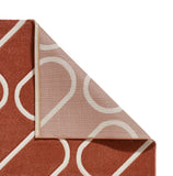 Linear Curve Geometric - Terracotta  -  Catherine Lansfield - Think Rugs