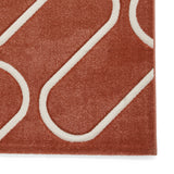 Linear Curve Geometric - Terracotta  -  Catherine Lansfield - Think Rugs