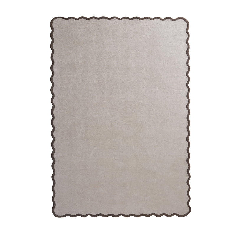 Scalloped Elsie-Natural Brown  - Phoenox Rugs