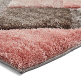 Olympia - 3d shaggy - Grey / Pink  - 2239