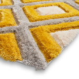 Olympia - 3d shaggy - Grey / Yellow - GR224