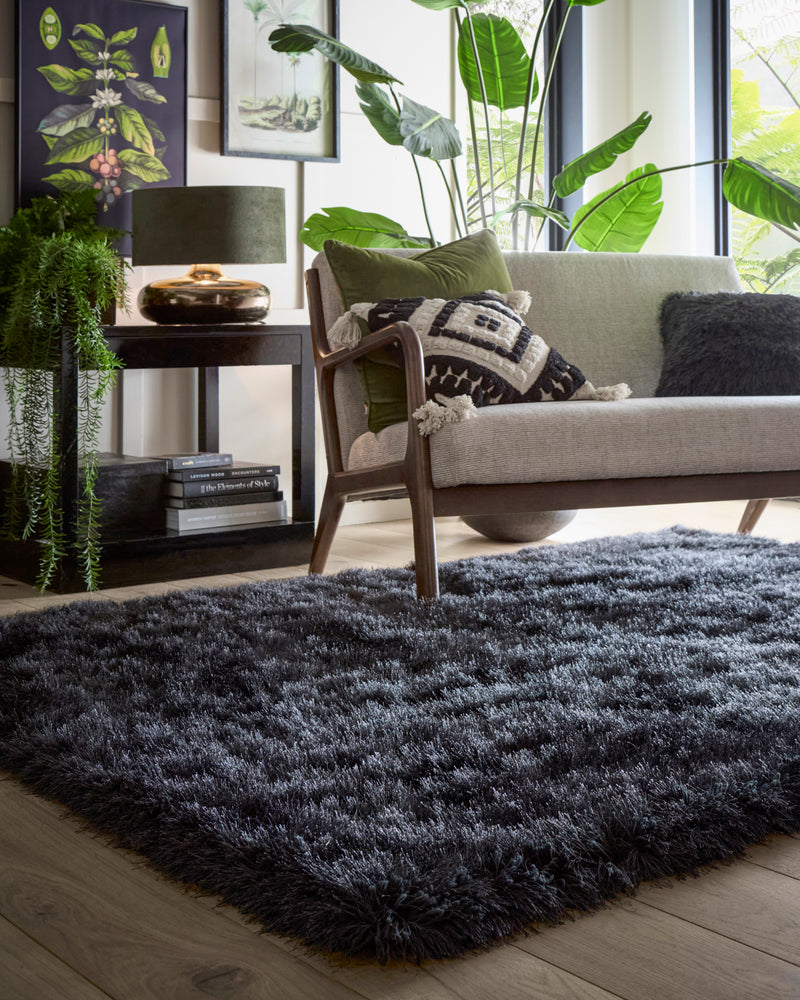Decadence - Dark Grey - Shaggy - Origins - Phoenox Rugs
