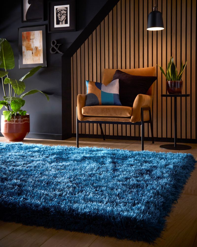Decadence - Teal- Shaggy - Origins - Phoenox Rugs