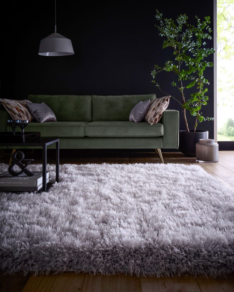 Decadence - Silver  - Shaggy - Origins - Phoenox Rugs