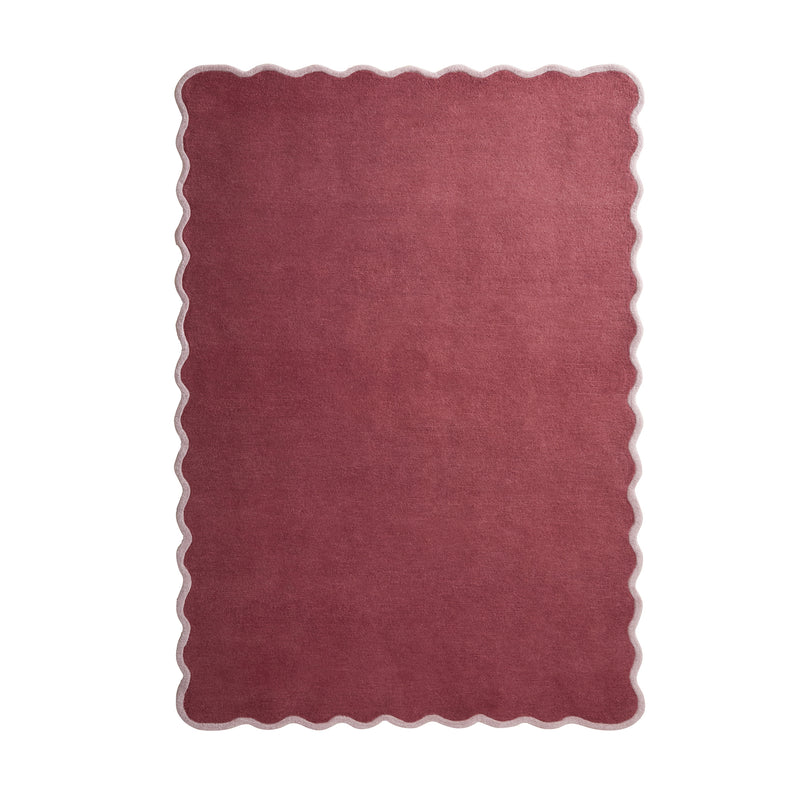 Scalloped Elsie- Coral / Lilac - Phoenox Rugs