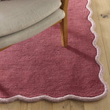 Scalloped Elsie- Coral / Lilac - Phoenox Rugs