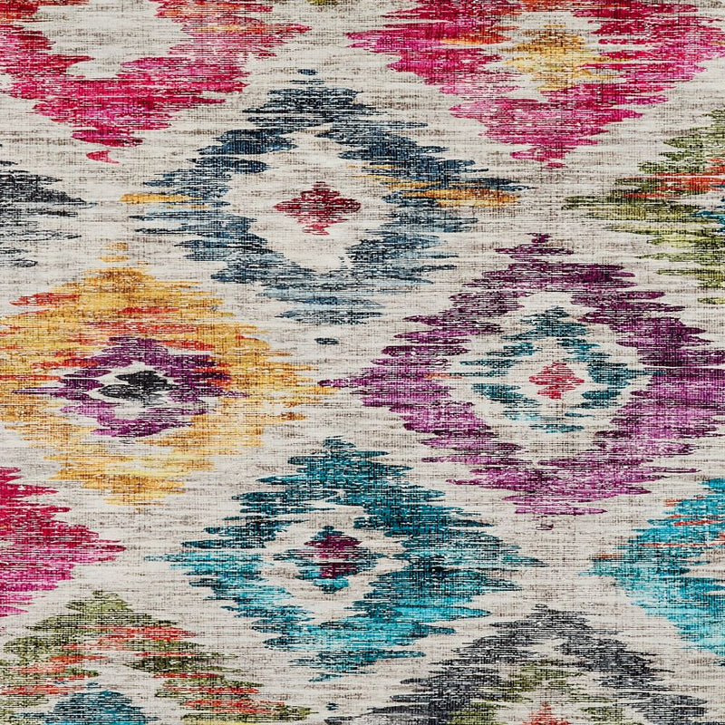 Painted Ikat- Modern Contemporary- Washable - Hug Rug - Pheonox Rugs
