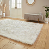 Polar Plush - Plain Shaggy - White / Grey