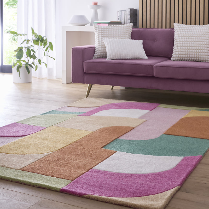 Retro Deco - Pink - Phoenox Rugs