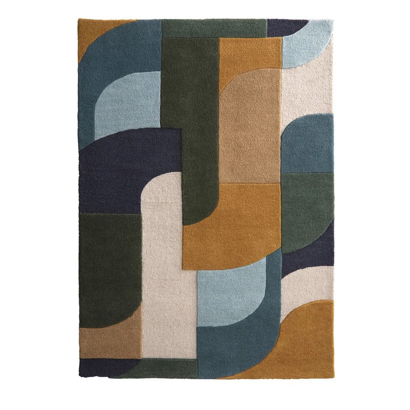 Retro Deco - Blue - Phoenox Rugs