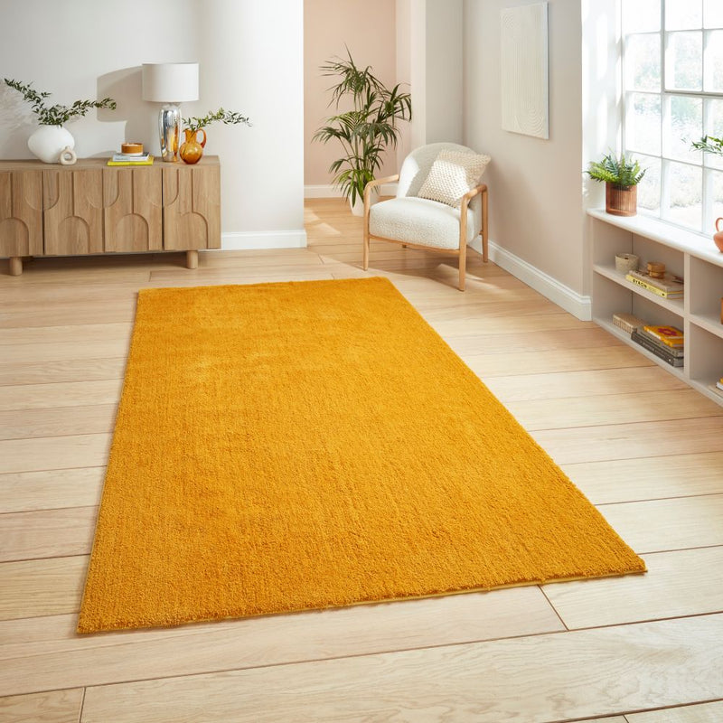 Riviera - Shaggy - B483 - Ochre - Think Rugs