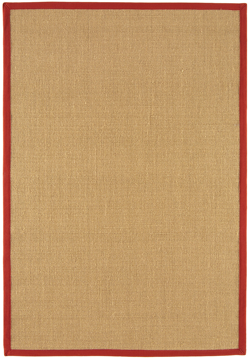 Sisal-  Natural Weaves - Linen / Red-   Asiatic London