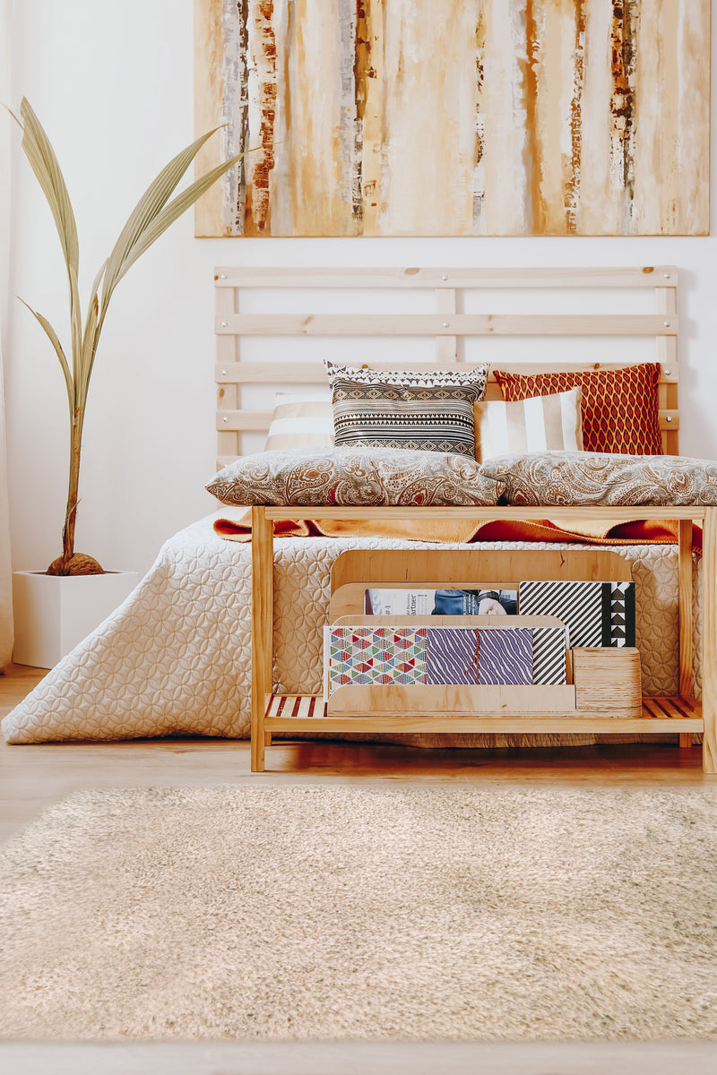 Soft Washable- Cosy - Champagne -  Shaggy - Melrose Interiors