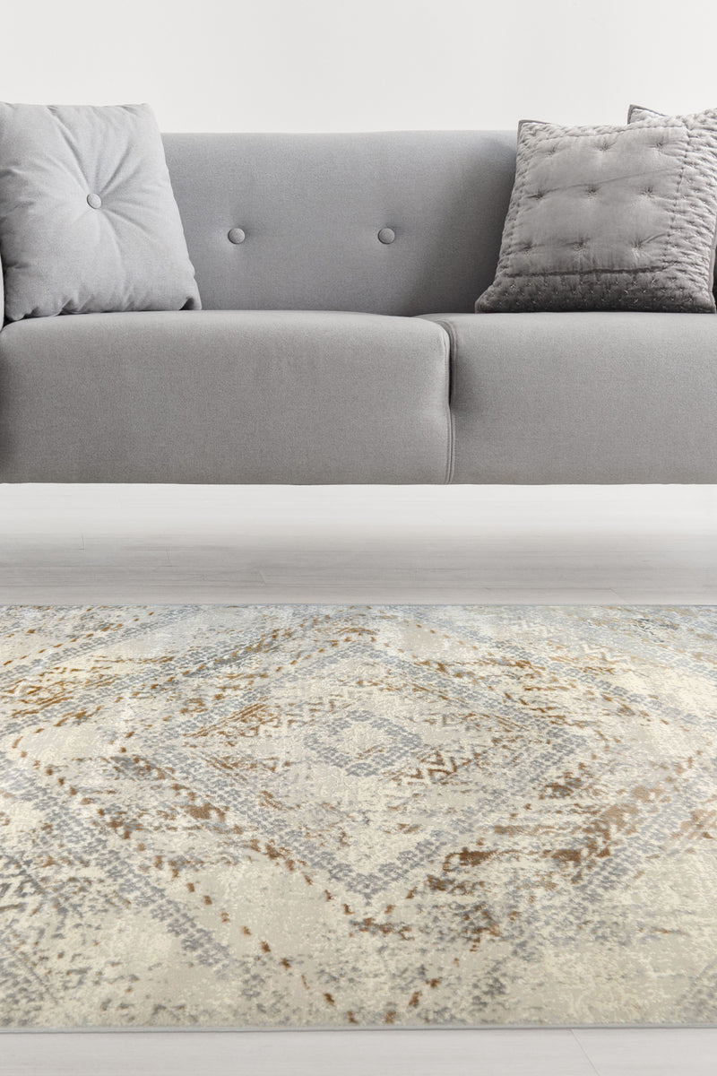 Abstract - Square Ochre - Melrose Interiors