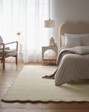 Scalloped Elsie- Cream - Phoenox Rugs
