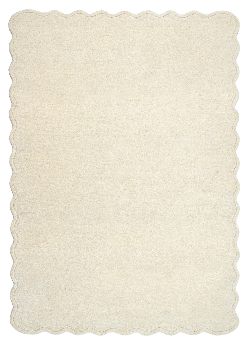 Scalloped Elsie- Cream - Phoenox Rugs