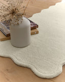Scalloped Elsie- Cream - Phoenox Rugs
