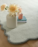 Scalloped Elsie- Seagrass- Phoenox Rugs