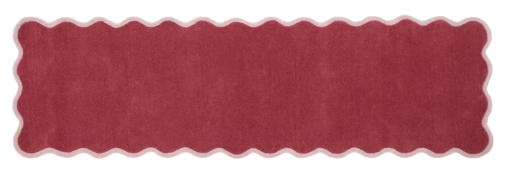 Scalloped Elsie- Coral / Lilac - Phoenox Rugs