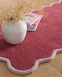 Scalloped Elsie- Coral / Lilac - Phoenox Rugs
