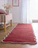 Scalloped Elsie- Coral / Lilac - Phoenox Rugs