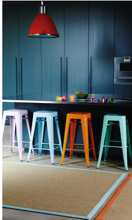 Sisal-  Natural Weaves - Linen / Aqua -   Asiatic London