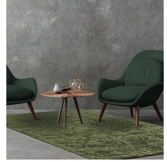 Zehraya - ZE06 -  Green Abstract- Asiatic London