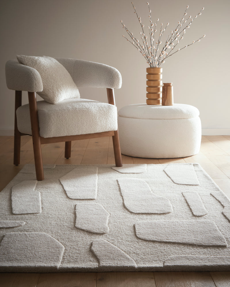 Sculptured Wool - Stone - Pheonox Rugs