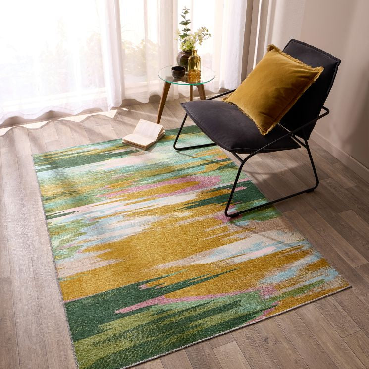 My Washable Range - Sedona - Green Ochre-  Contemporary -  Phoenox Rug