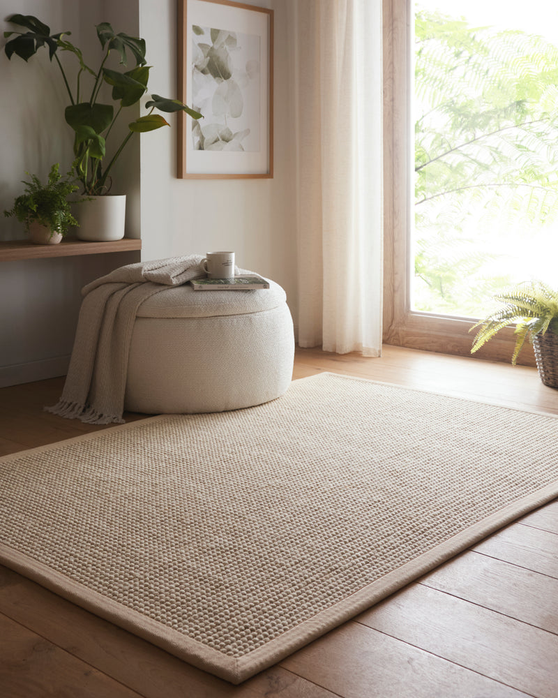Sisal Boucle - Soft Cream Border - Pheonox Rugs