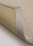 Sisal Boucle - Soft Grey Border - Pheonox Rugs