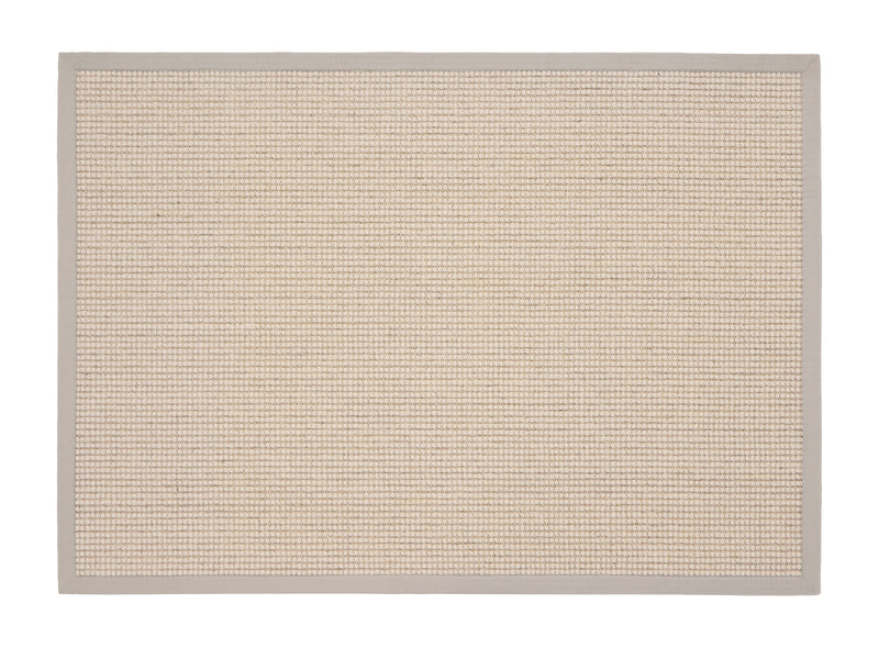 Sisal Boucle - Soft Grey Border - Pheonox Rugs
