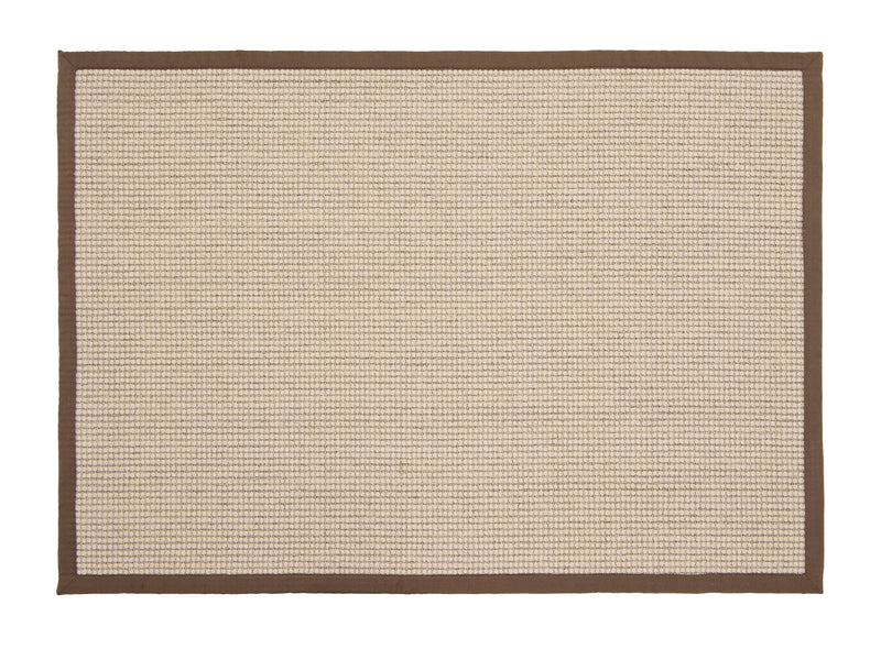 Sisal Boucle - Soft Mocha Border - Pheonox Rugs