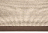 Sisal Boucle - Soft Mocha Border - Pheonox Rugs