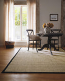 Sisal Neutrals- Light Beige - Black Border -  Origins-  Phoenox Rugs