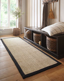 Sisal Neutrals- Light Beige - Black Border -  Origins-  Phoenox Rugs