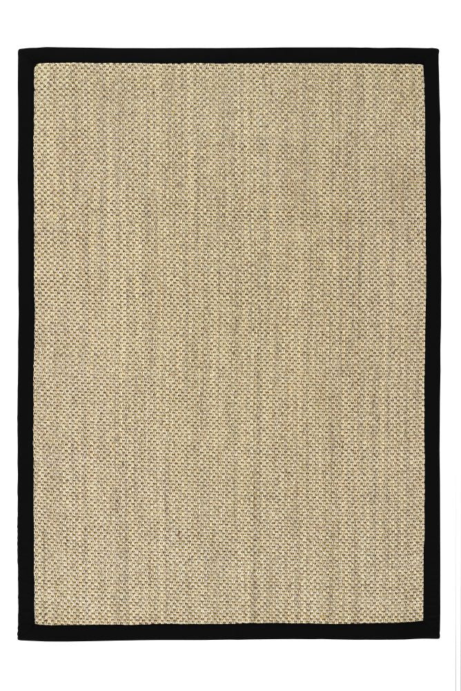 Sisal Neutrals- Light Beige - Black Border -  Origins-  Phoenox Rugs