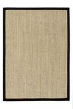 Sisal Neutrals- Light Beige - Black Border -  Origins-  Phoenox Rugs