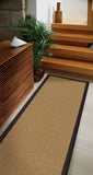 Sisal Neutrals- Warm Natural - Dark Brown Border -  Origins-  Phoenox Rugs