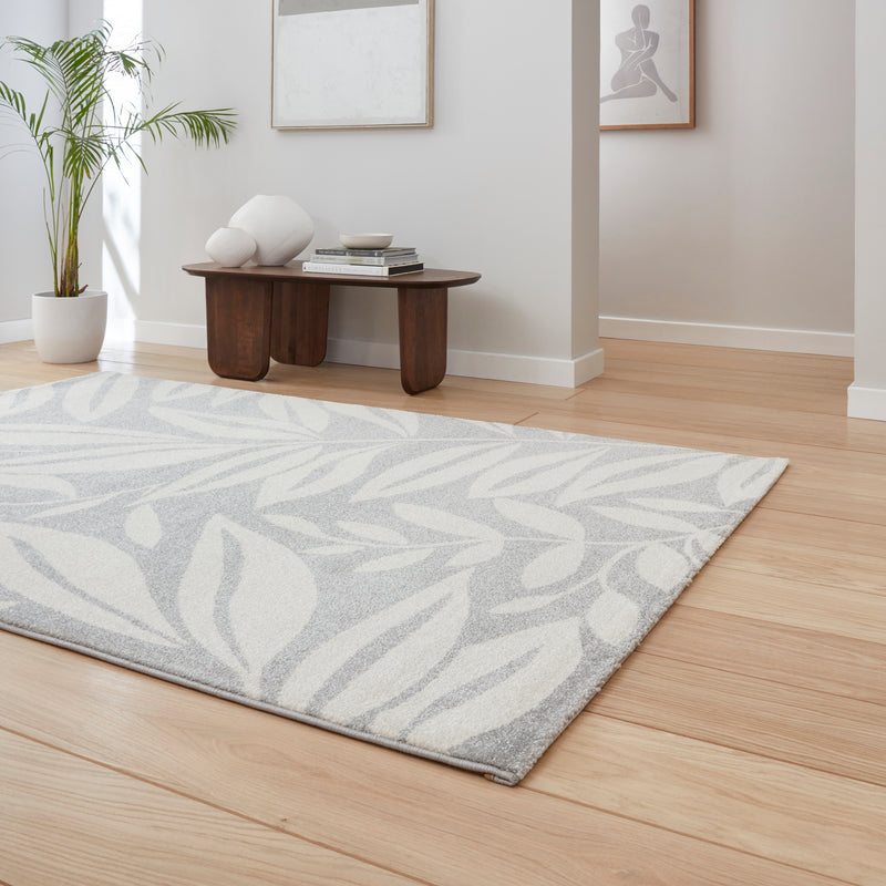 Sorrel Leaf - Grey  -  Catherine Lansfield - Think Rugs