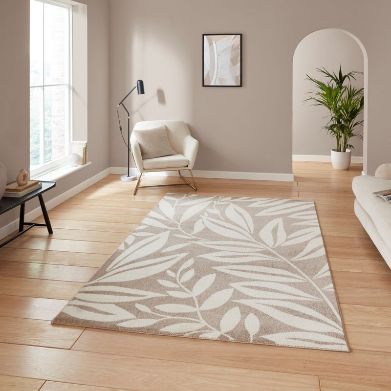Sorrel Leaf - Natural  -  Catherine Lansfield - Think Rugs