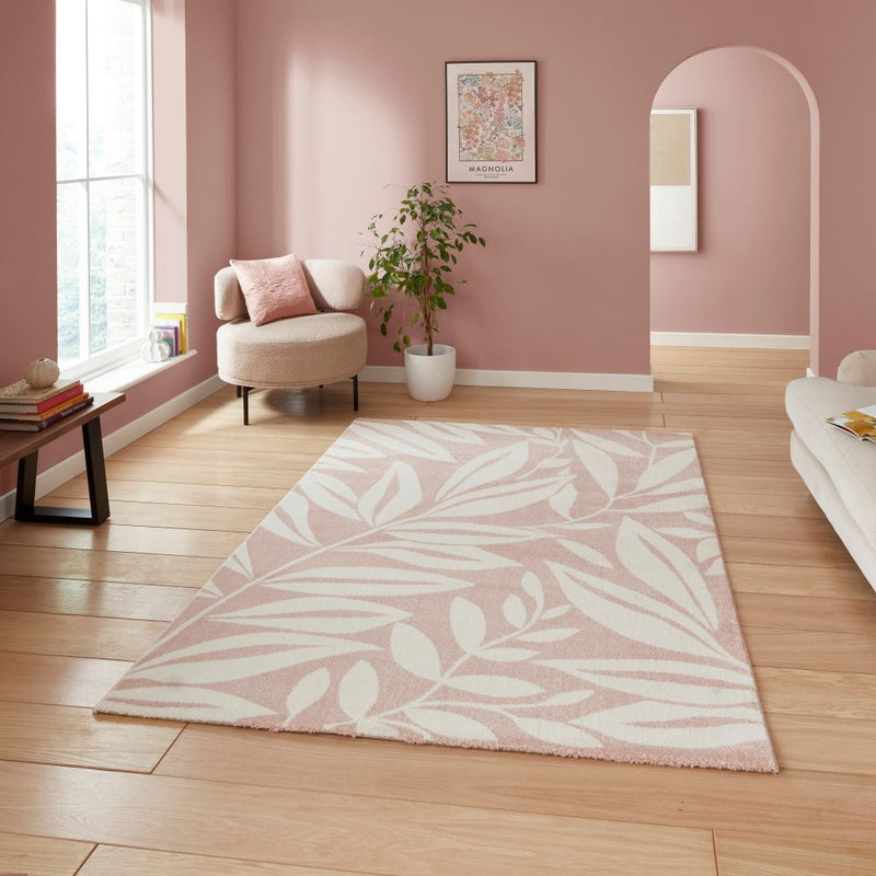 Sorrel Leaf - Rose  -  Catherine Lansfield - Think Rugs